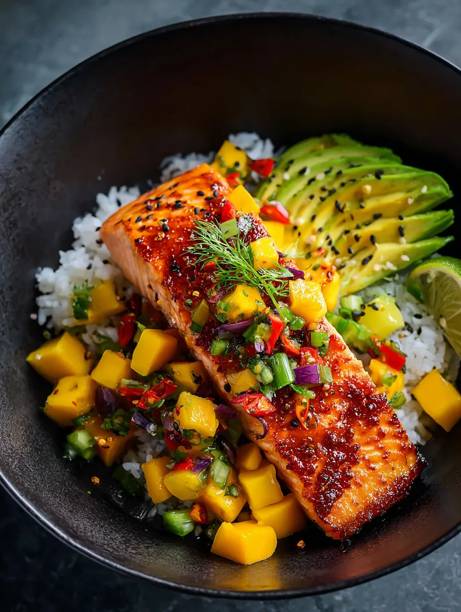 Eine Schüssel mit Fisch und Gemüse.