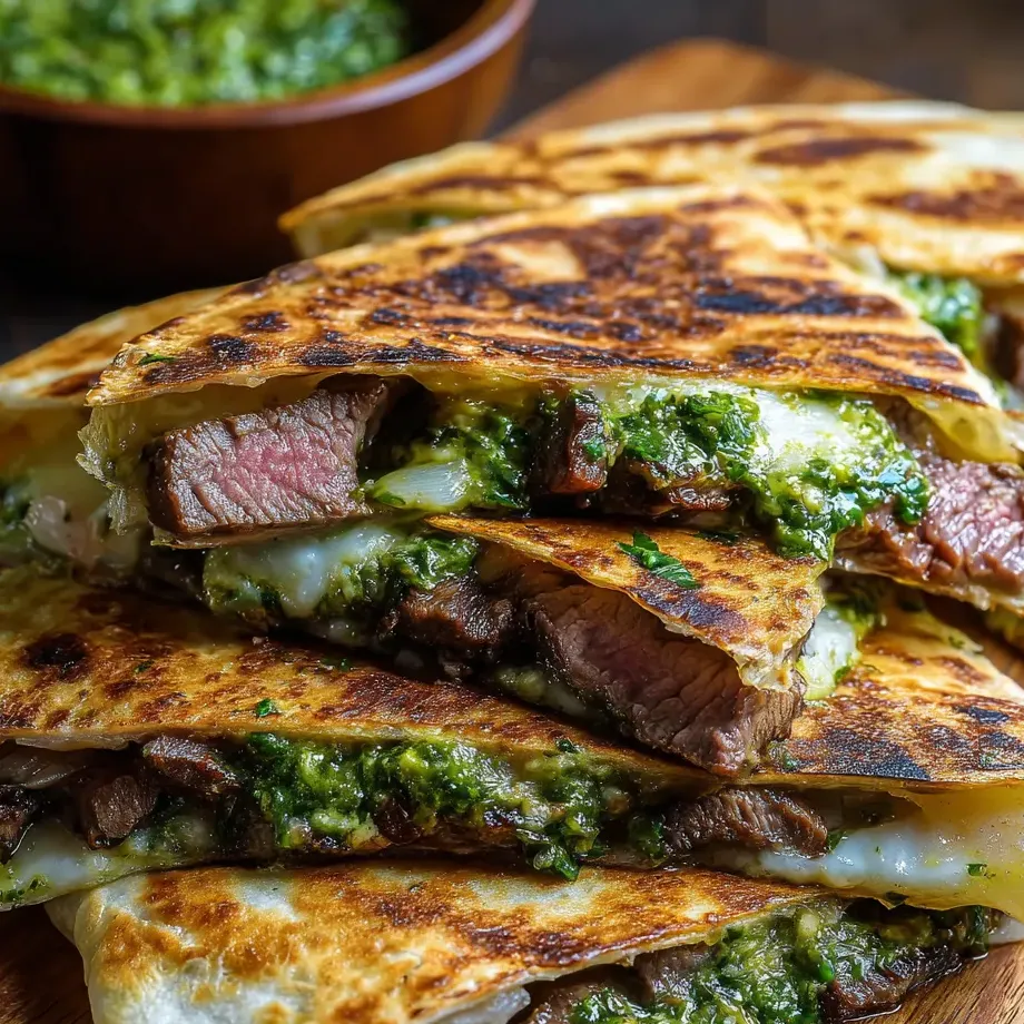 Knusprige Sandwich-Stapel mit Fleisch und Grün.