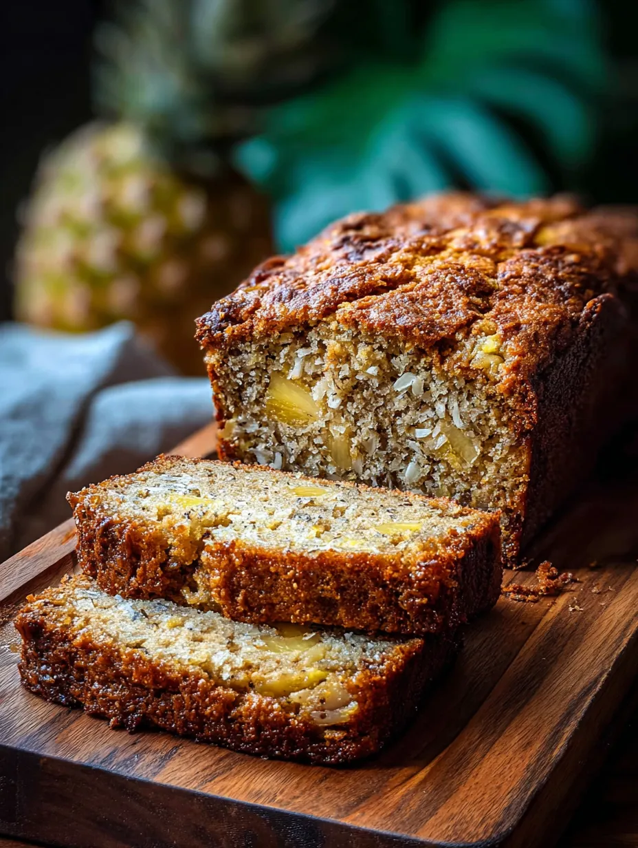 Eine Scheibe Brot mit Ananas oben drauf.