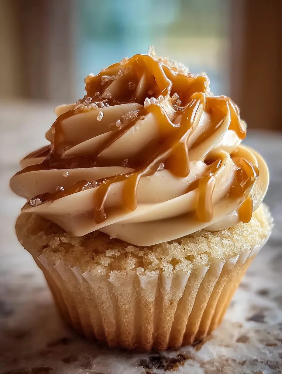 Cupcake mit Karamellcreme.