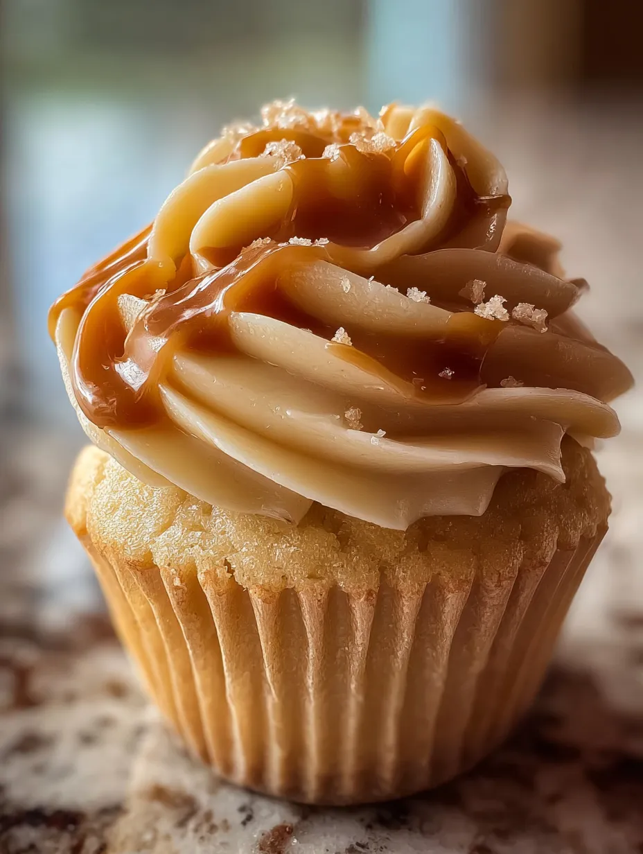 Cupcake mit Karamellcreme.