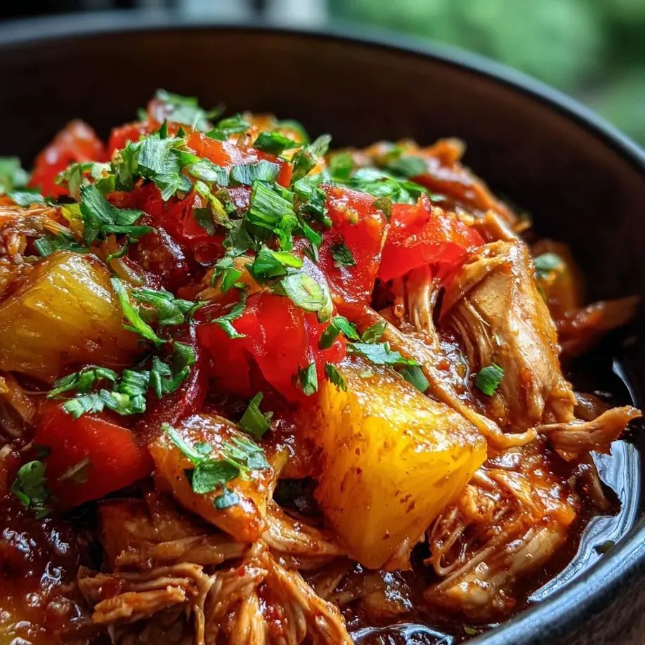 Eine Schüssel mit Tomaten und Ananas.