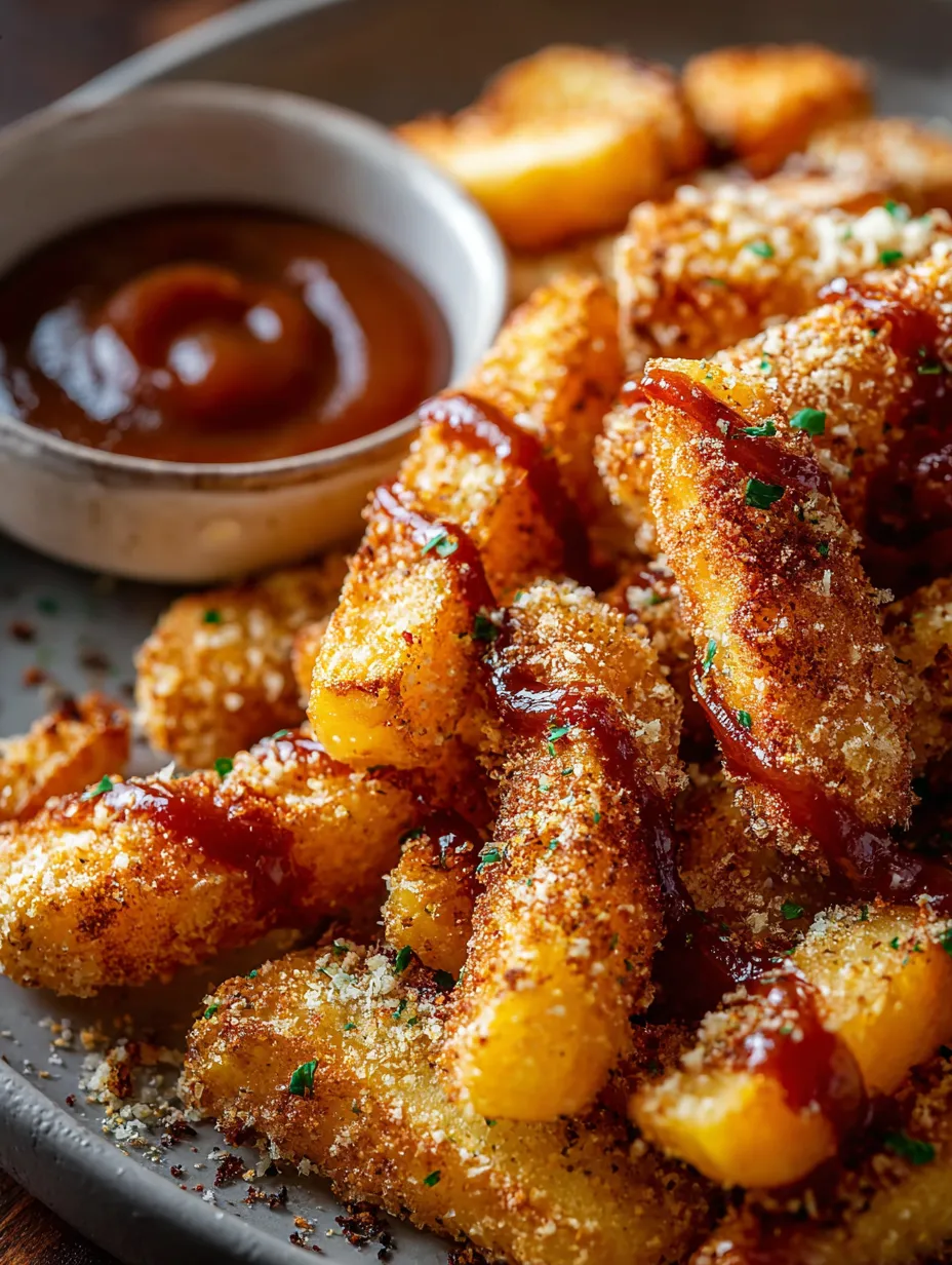 Eine Schüssel Pommes mit Ketchup.