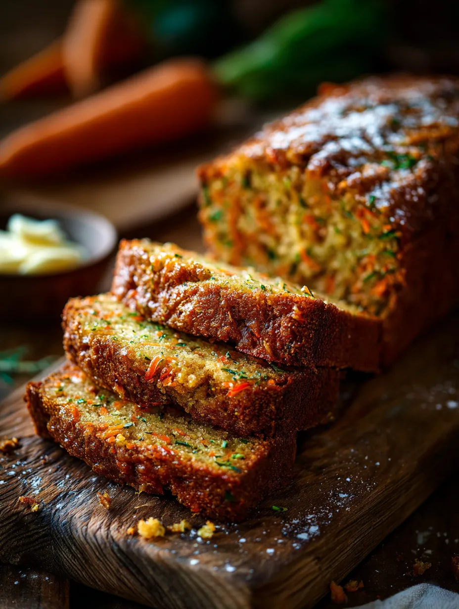 Ein Laib Brot mit Karotten obendrauf.