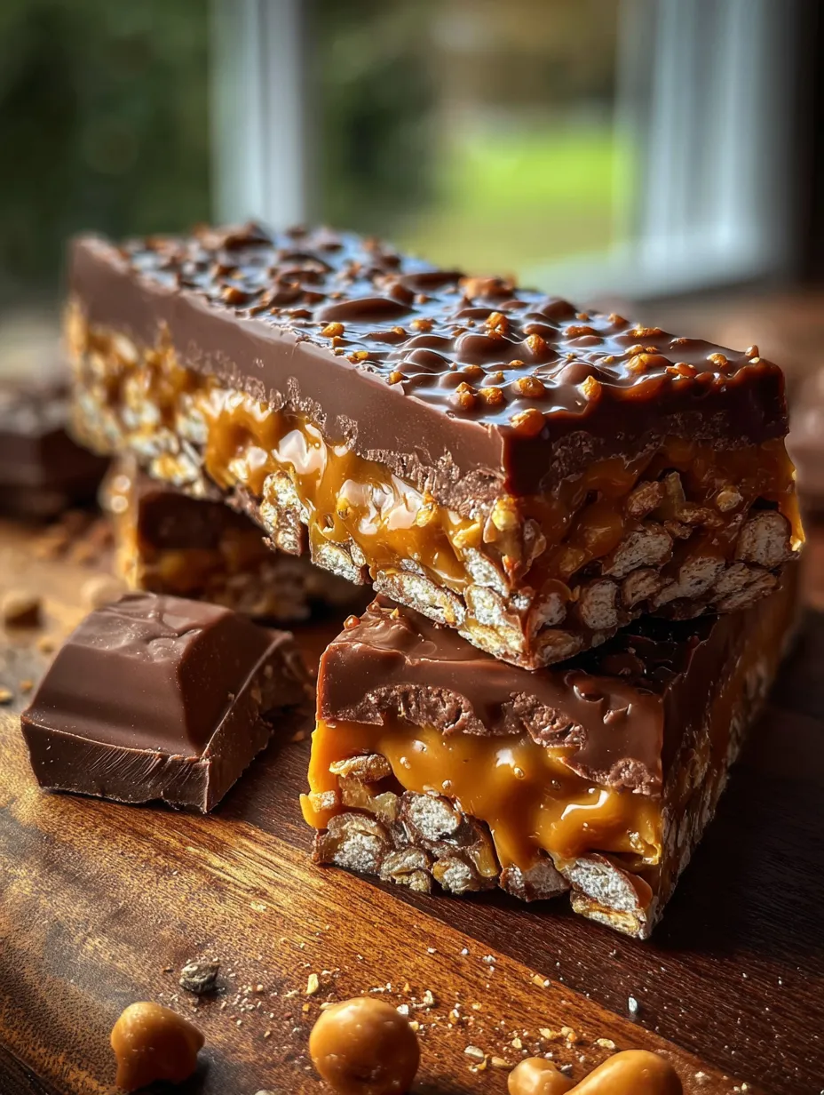 Ein Schoko-Riegel mit Nüssen obendrauf.