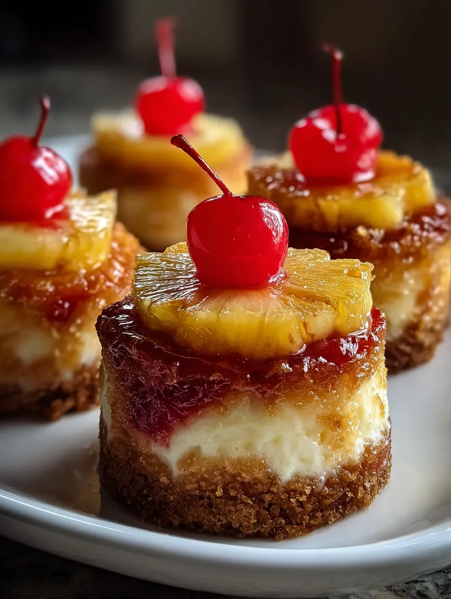 Ein Teller mit Mini-Desserts und Kirschen obendrauf.