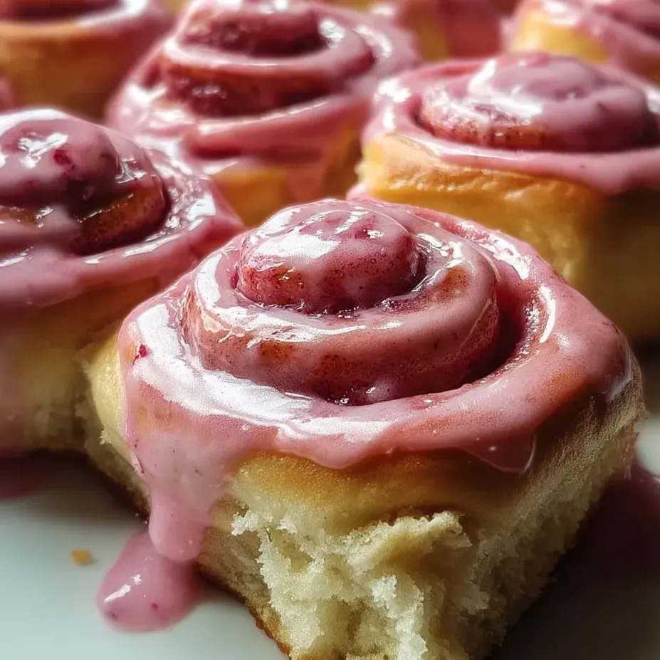 Eine Schnecke mit pink-lila Glasur verziert.