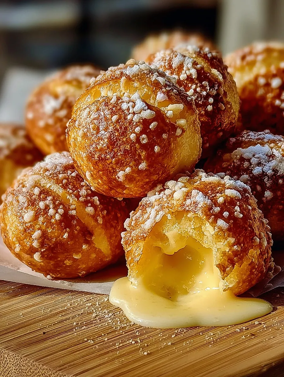 Eine Gruppe von knusprigen, frischen, frisch gebackenen Kuchen mit Sahne auf einem Tisch.