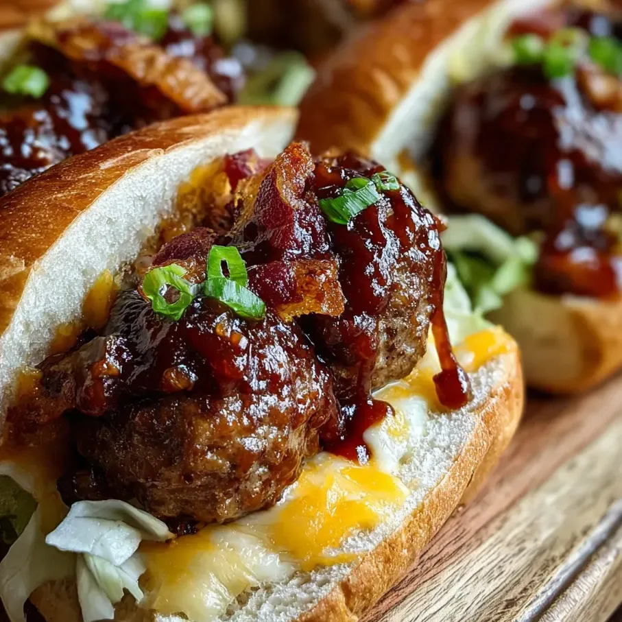 Ein Sandwich mit Bacon, Ketchup und Sauerkraut auf einem Brett.