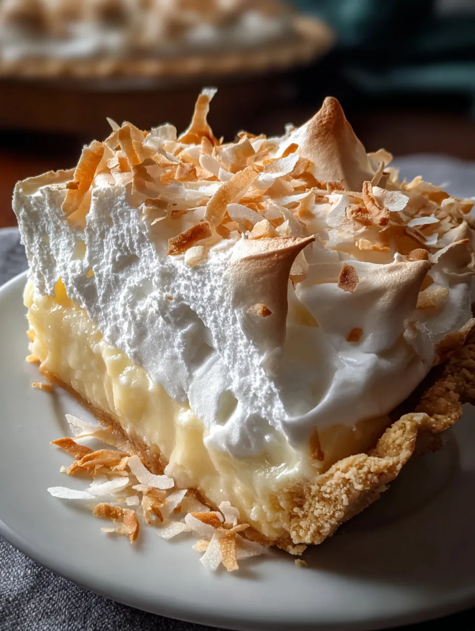 Eine Schokoladenkugel mit Kokoschnee auf einem weißen Platter.