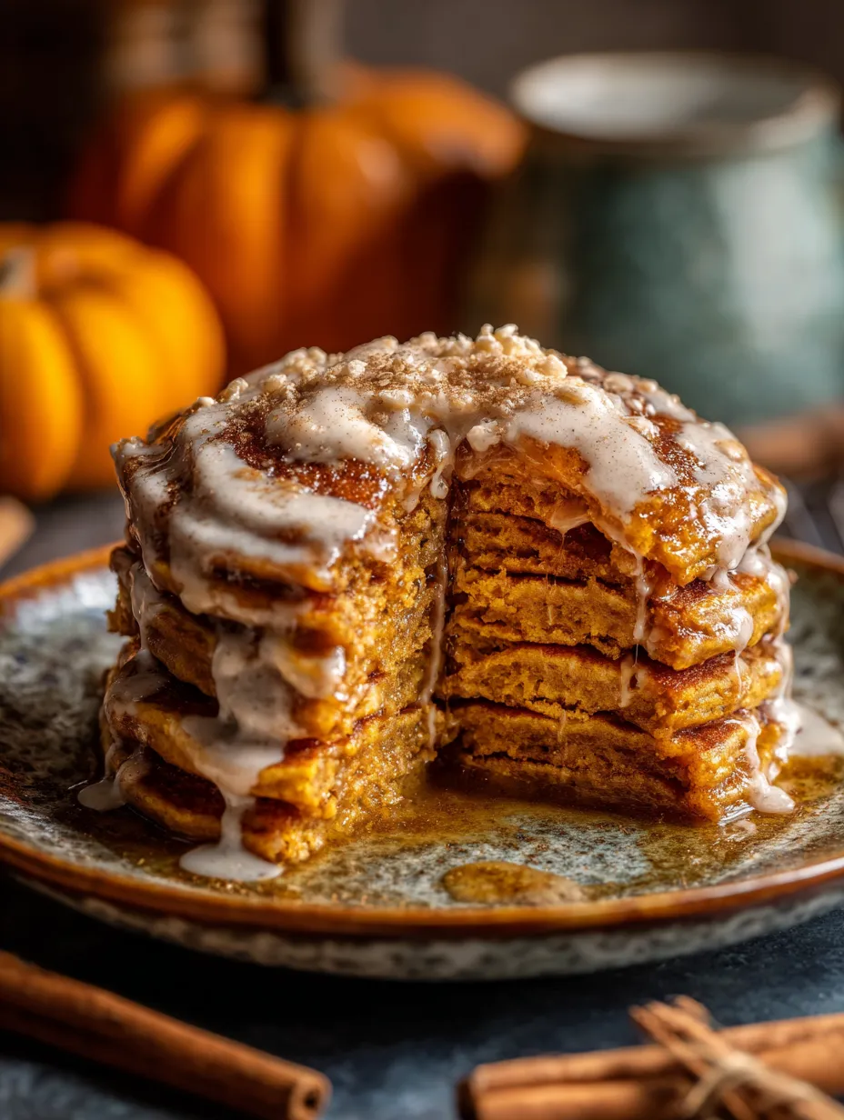 Ein Plate mit einem Dessert, das aus Pancakes und Pumpkinseeds besteht.