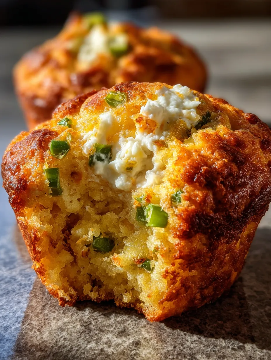 Ein muffin mit grünen Zwiebeln und Käse.