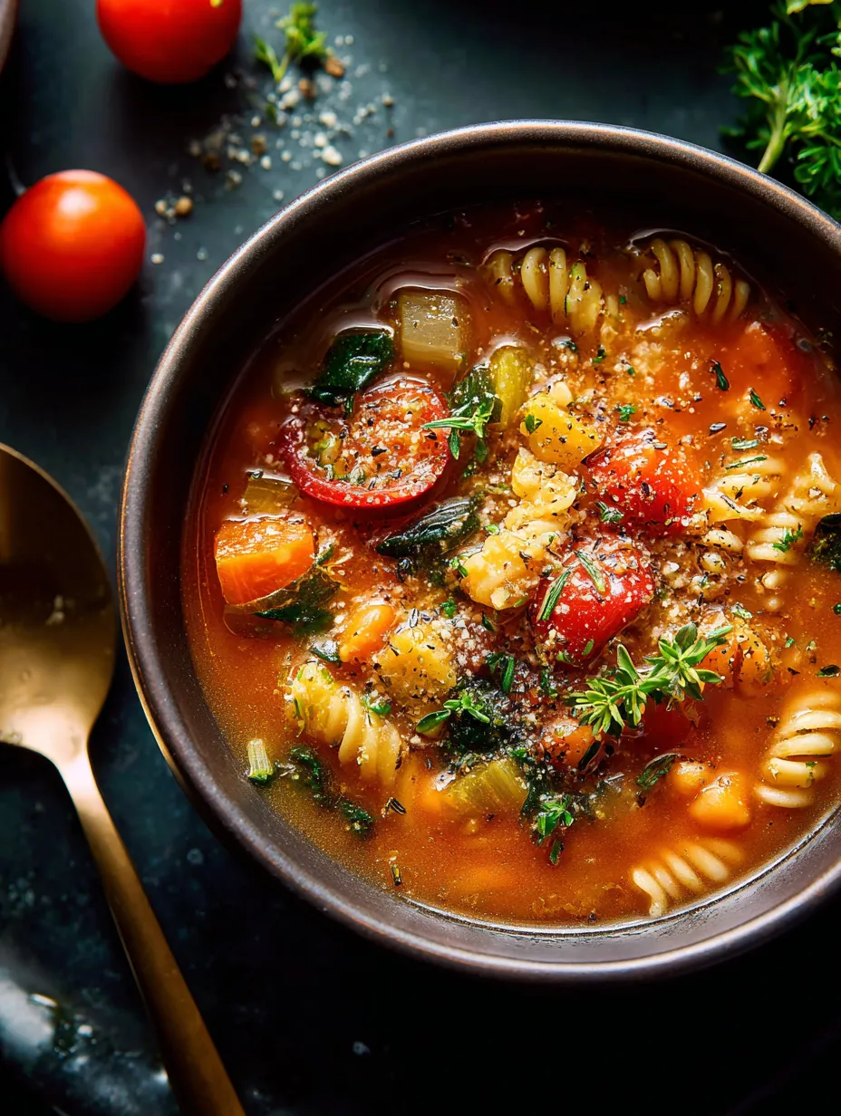 Ein Topf mit einer Mischung aus Pasta, Tomaten, Zwiebeln und Koriander.