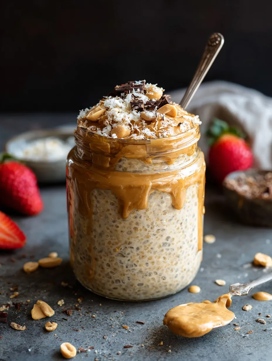 Eine Schüssel mit Nudelsalat, der mit Pecan-Butter und Gewürzen zubereitet wurde.