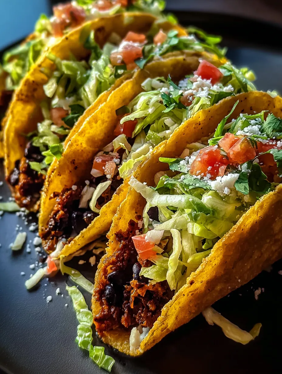 Zwei Tacos mit Lettuce und Tomaten auf einem Tisch.
