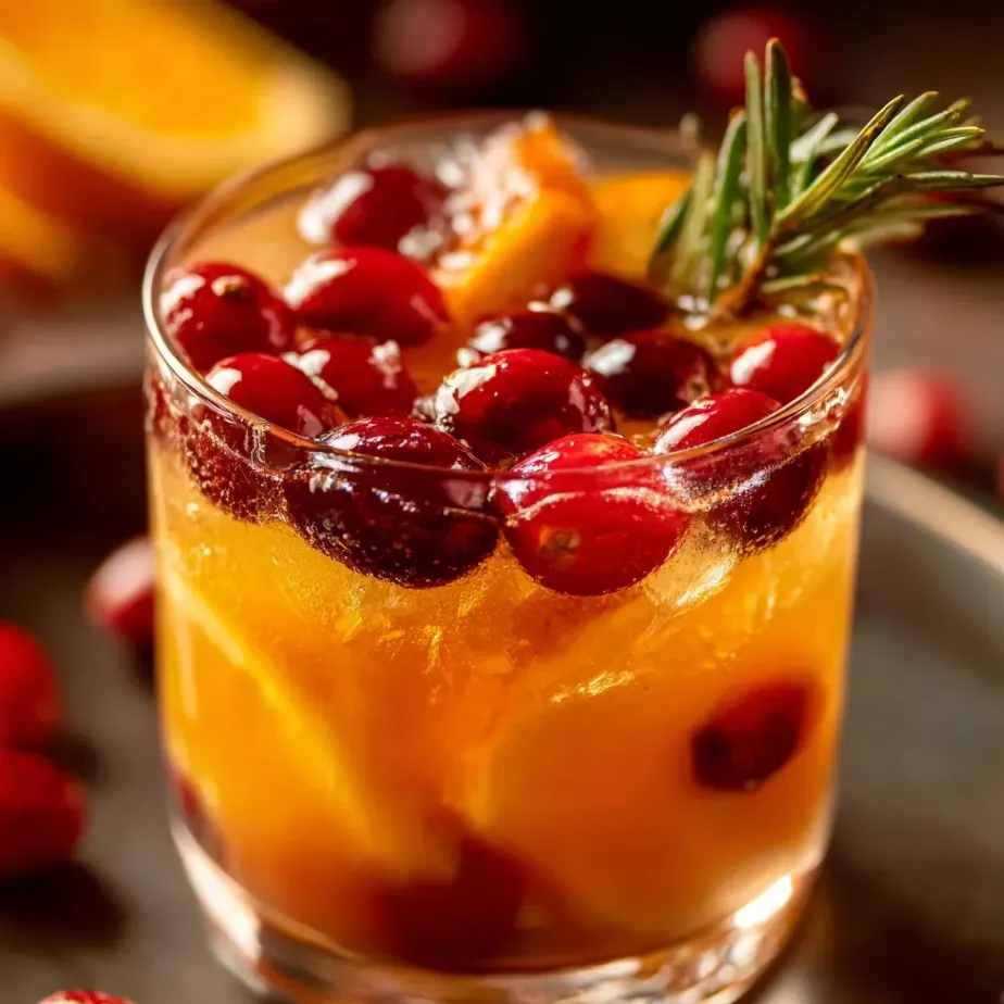 Ein Glas mit einer Mischung aus Orangensaft und Zitrusfrüchten, darunter Zitronen und Grapefruit, mit einer Zweig von Zimt darüber.