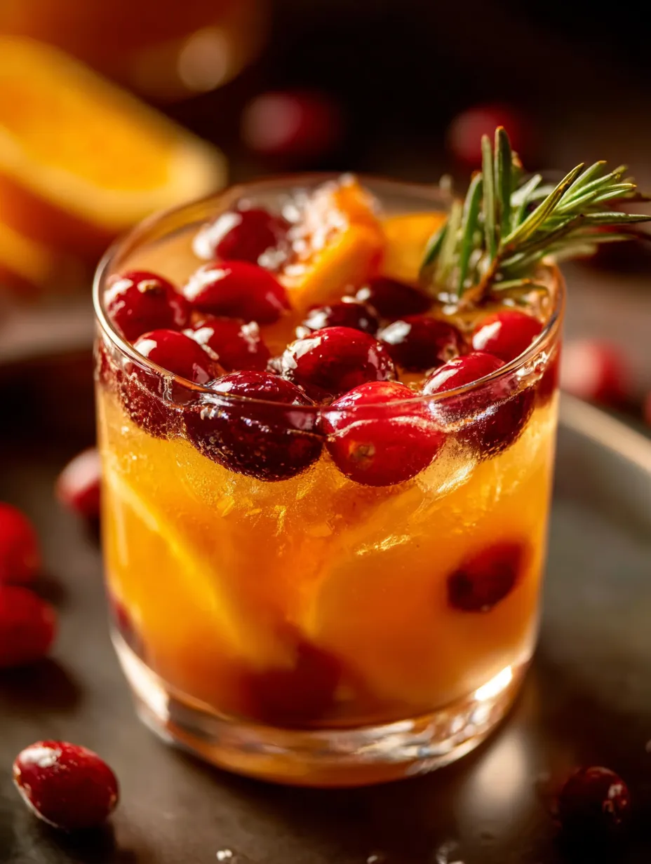 Ein Glas mit einer Mischung aus Orangensaft und Zitrusfrüchten, darunter Zitronen und Grapefruit, garniert mit Zitronenblättern.