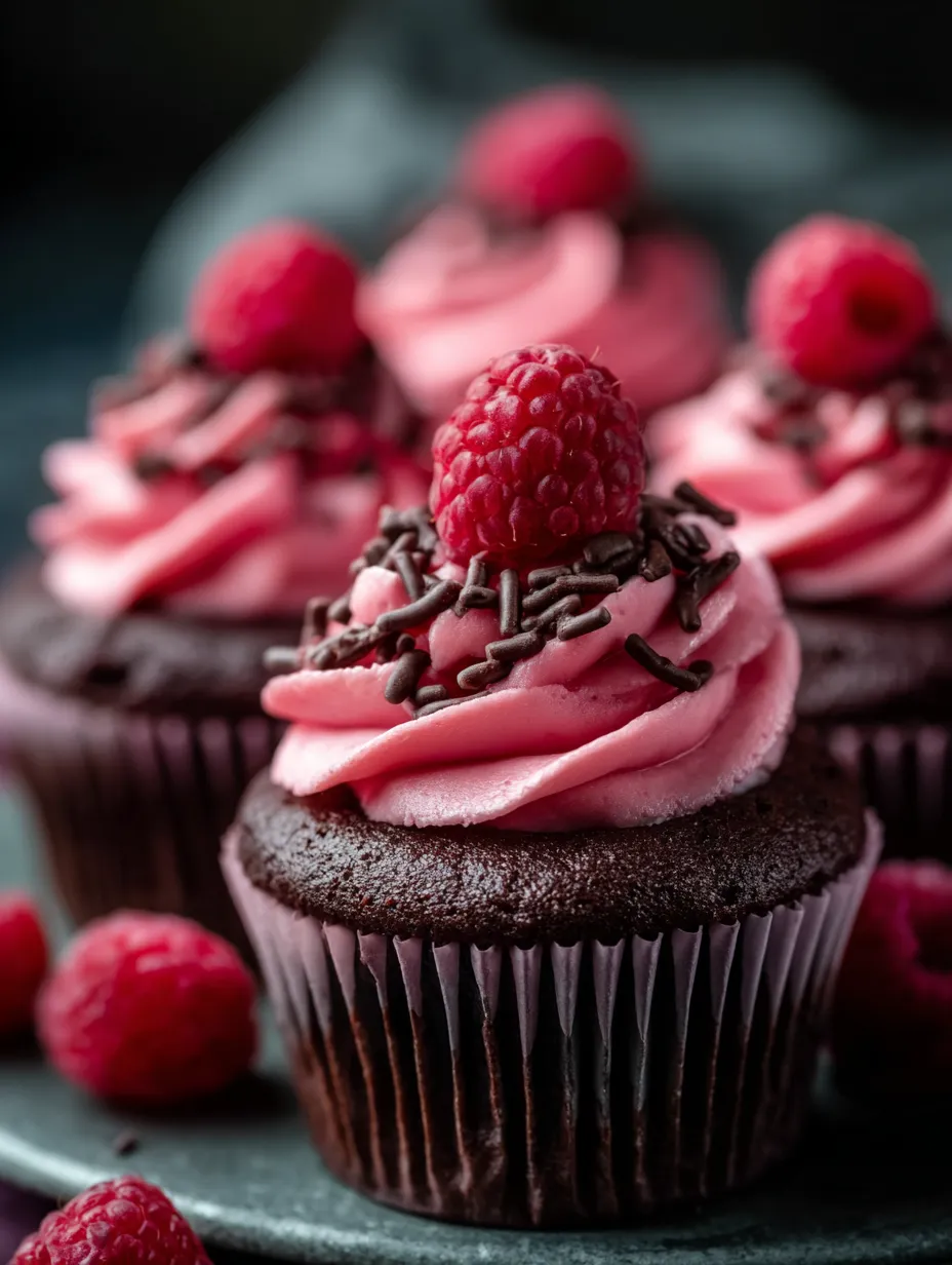 Ein Schokoladenkuchen mit Raspberry-Füllung und Schokoladenglasur.