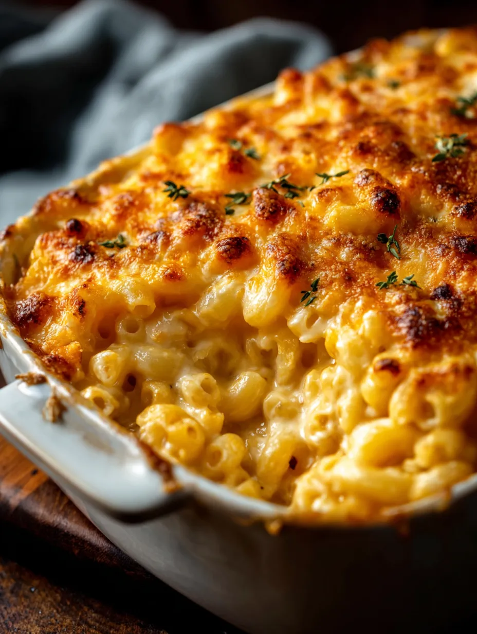 Ein Schüssel mit Macaroni und Käse.