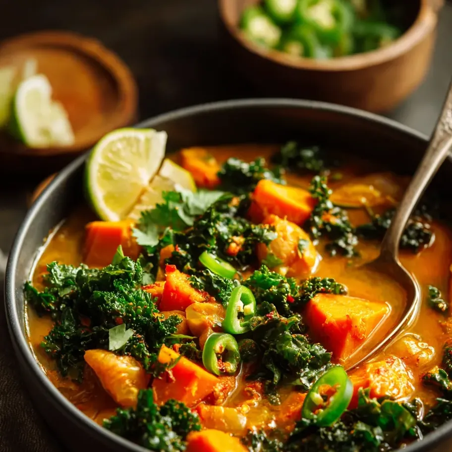 Ein Schalen mit einer Mischung aus Gemüse, darunter Kohl, Paprika und Zwiebeln, sowie einer Suppe.