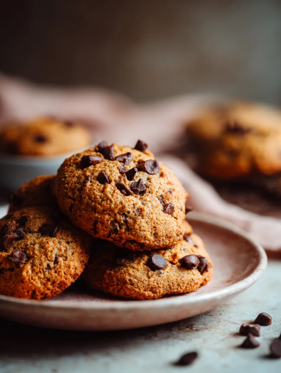 Ein weißes Tuch bedeckt eine Schüssel mit Chocolate chip cookies.