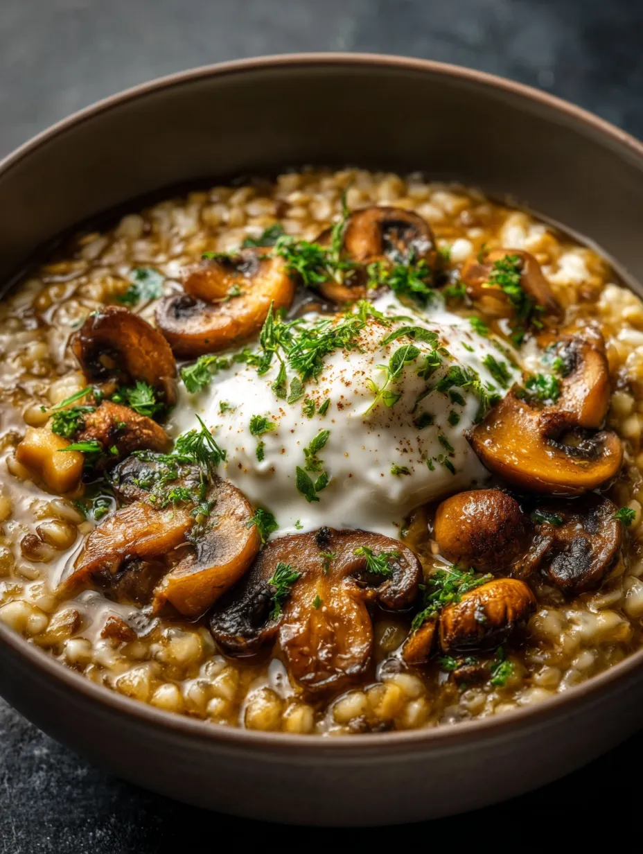 Ein Schälchen mit Mushrooms und Rührei.