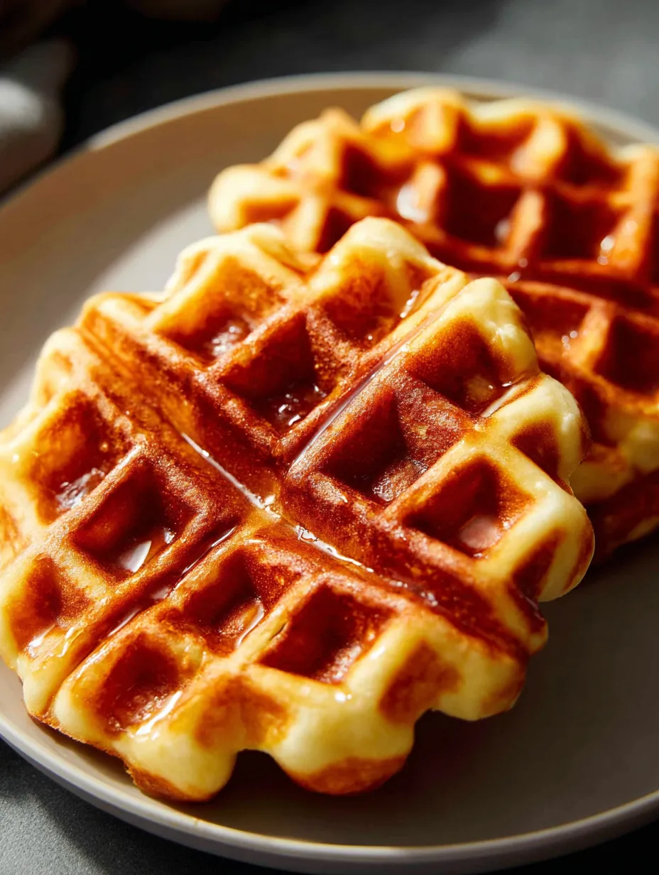 Waffeln auf einem Plate.