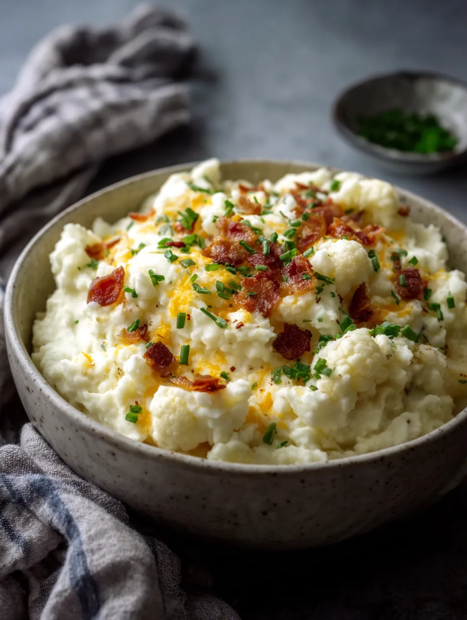 Ein großer Topf mit Bacon, Käse und Kartoffeln.