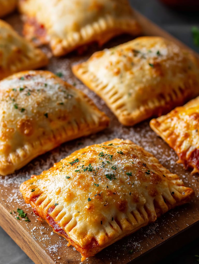 Mini Pizzataschen als Snackidee.