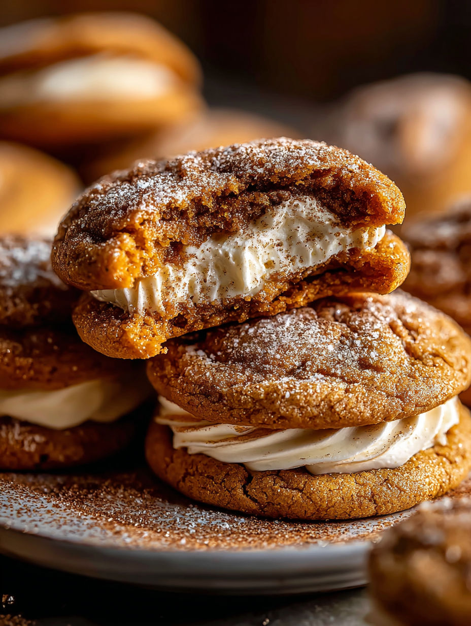 Kürbiskekse mit Frischkäse und weißem Zuckerguss