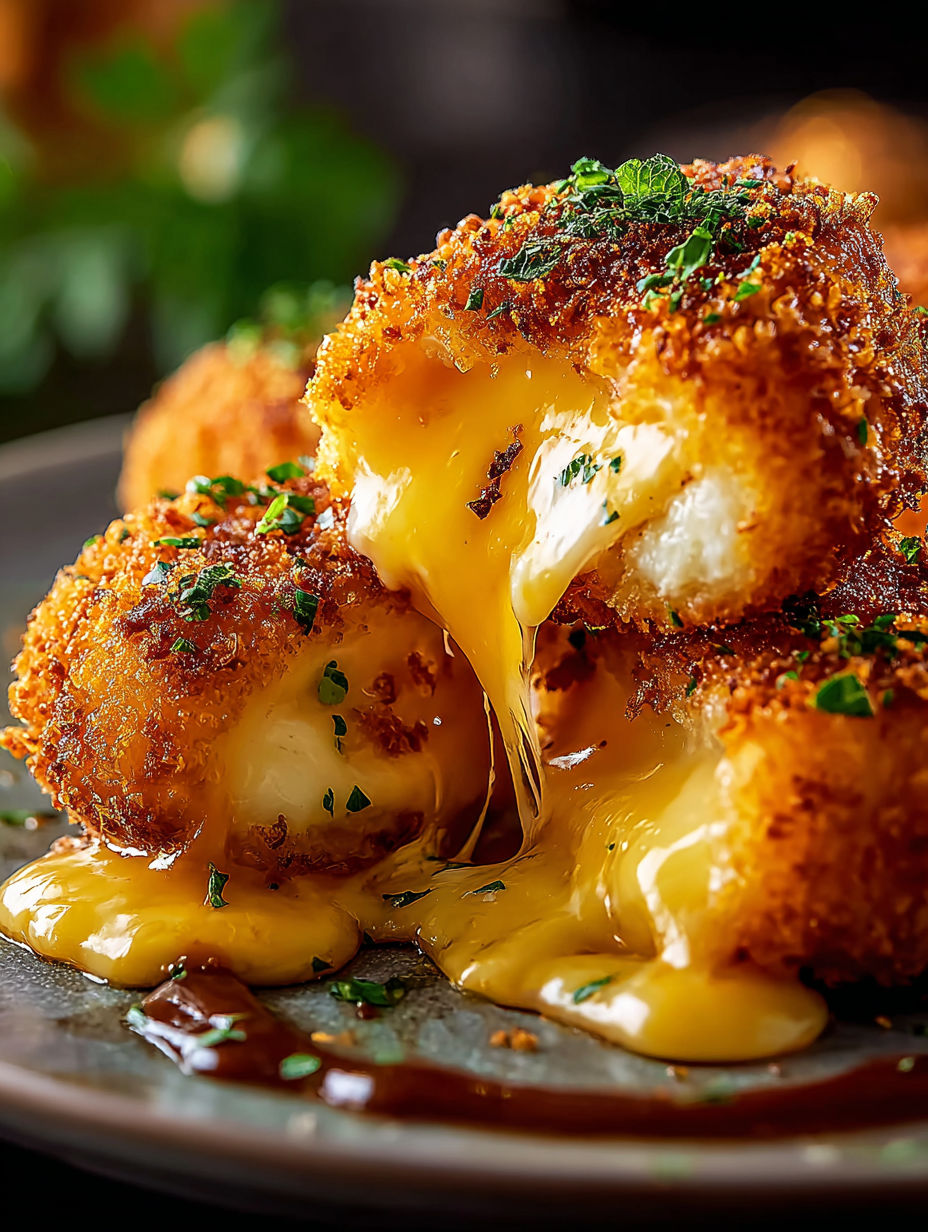 Nahaufnahme von knusprigem Cheddar-Hähnchen.