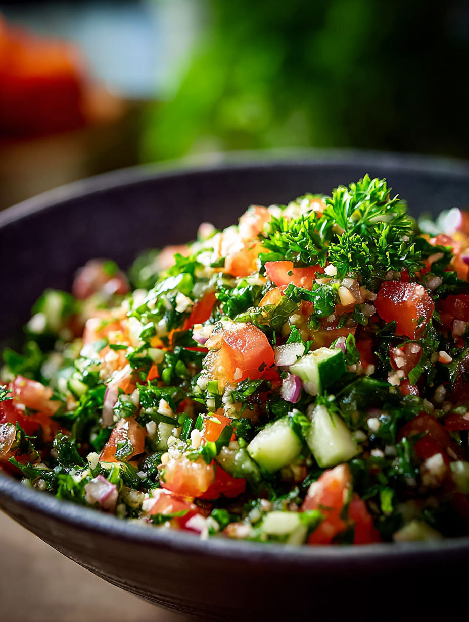 Schale mit Tabbouleh Salat.