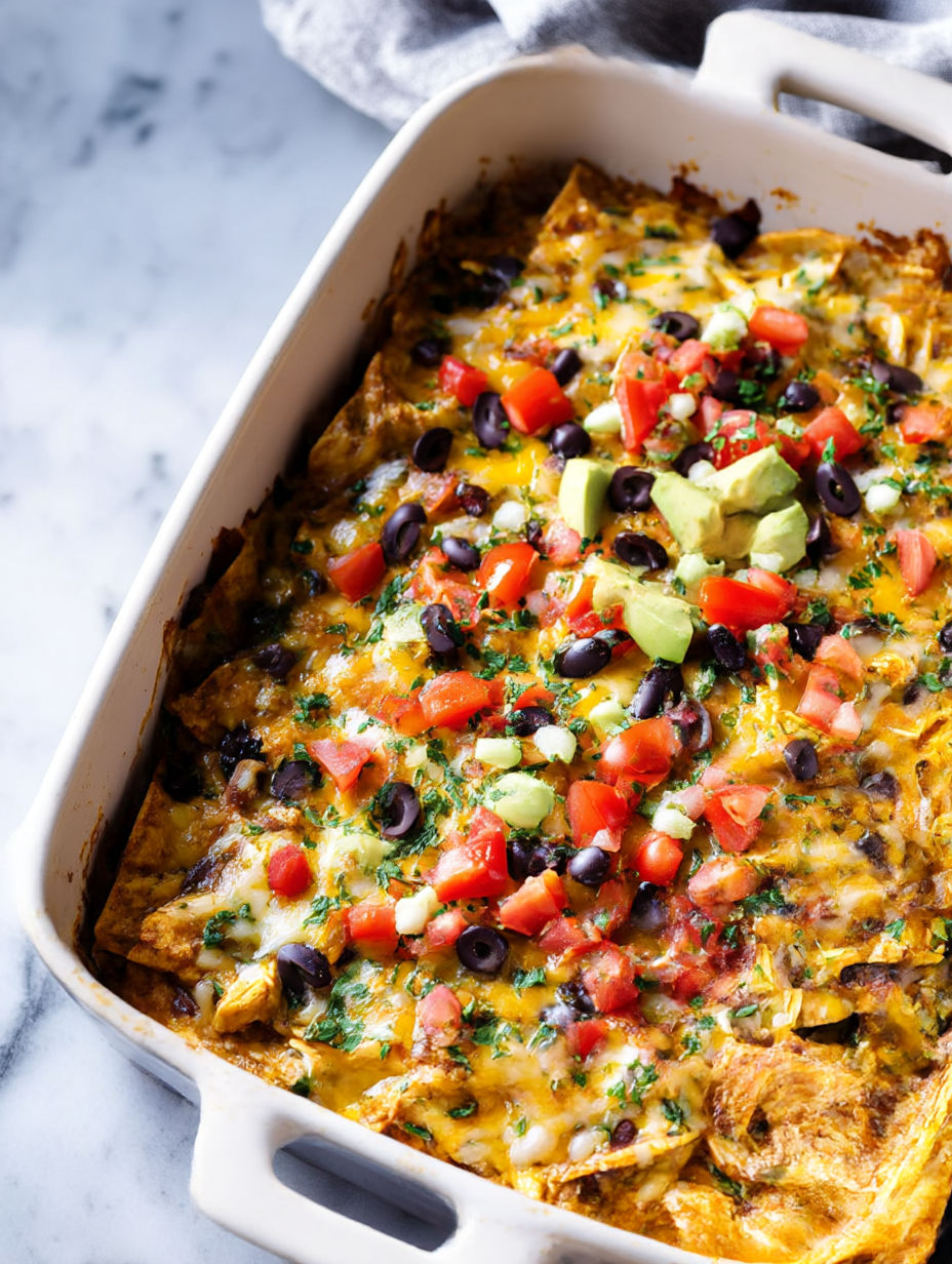 Hühnchen-Enchilada-Auflauf.