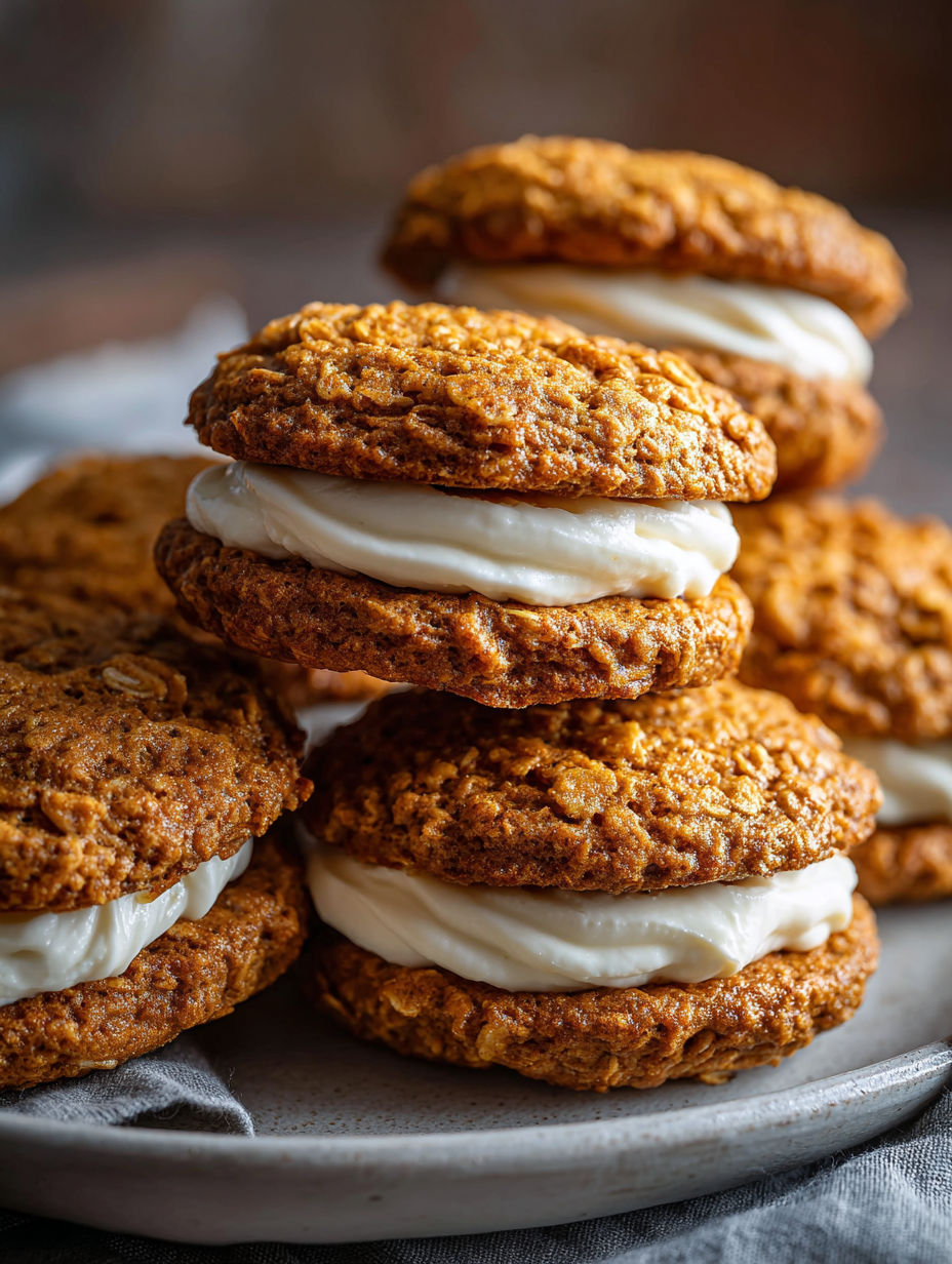 Pumpkin Oatmeal Cream Pies.