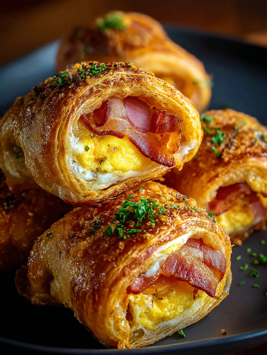 Frühstück Roll-Ups aus dem Airfryer.