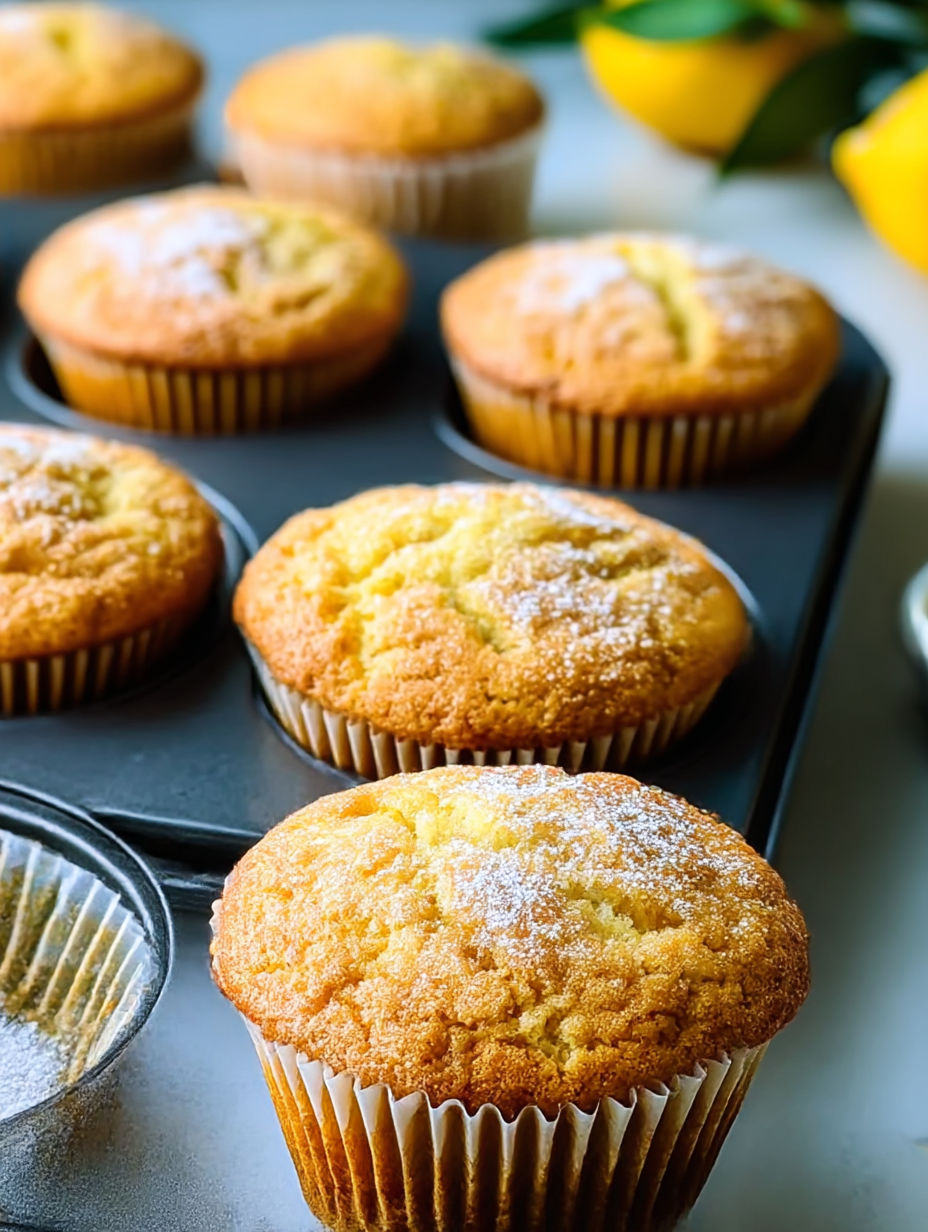 Ein Blech Muffins mit Orange und Kardamom.