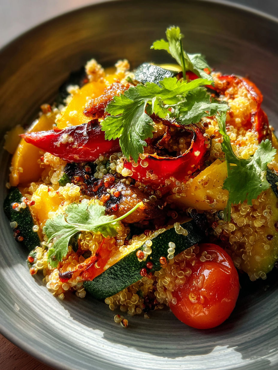 Eine Schüssel mit Tomate und grüner Paprika.