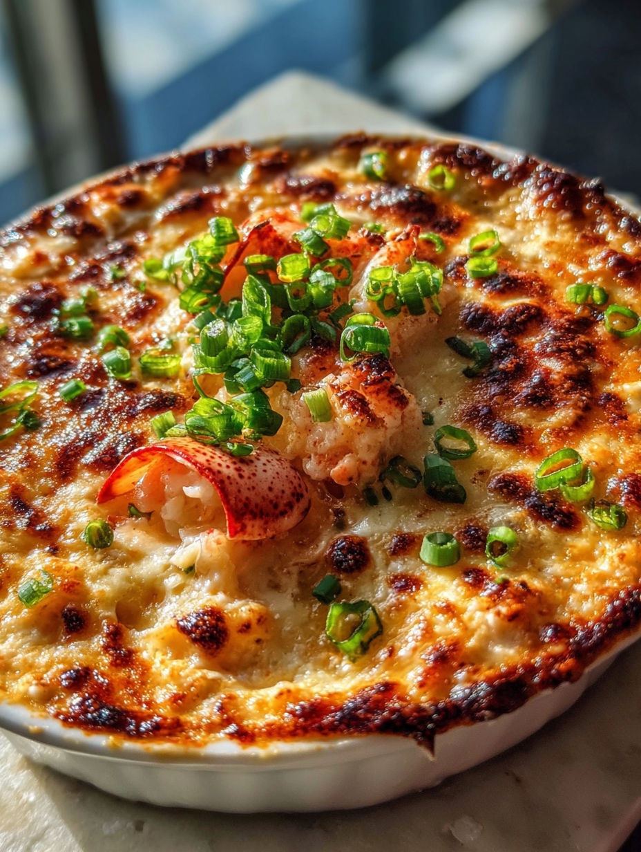 Leckeres Essen mit Garnelen, Hummer und Gemüse.