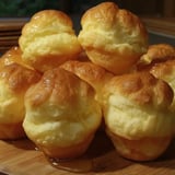 Nonnen Bällchen auf einem Holztisch.