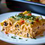 Ein Teller mit Southwest Huhn-Lasagne-Rollen.