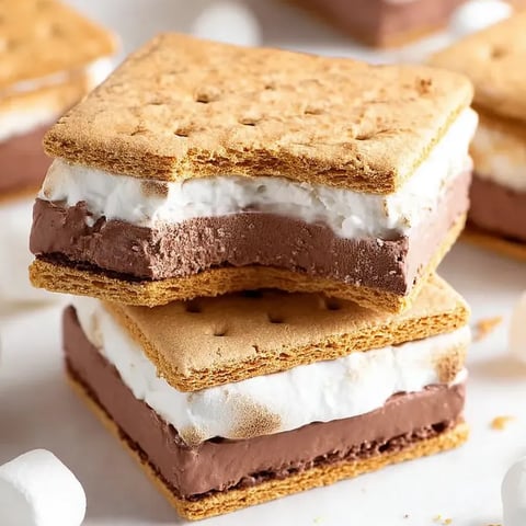 Ein gekühlter Genuss aus gefrorenen S'mores.