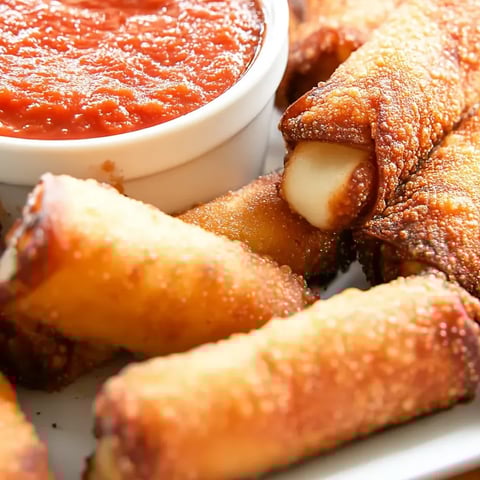 Mozzarella frittierte Käsehappen mit Marinara-Soße.