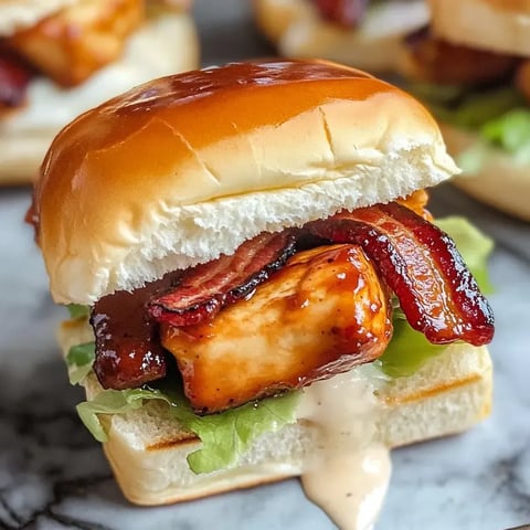 Bacon Ranch BBQ Chicken Slider.