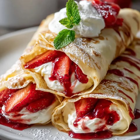 Ein Teller mit Erdbeeren und Sahne.