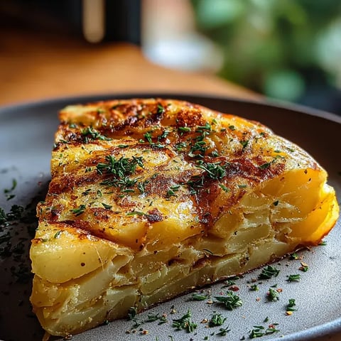Ein Stück Pizza mit Kräutern oben drauf.