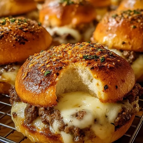 Nahaufnahme von einem Sandwich mit Fleisch und Käse.