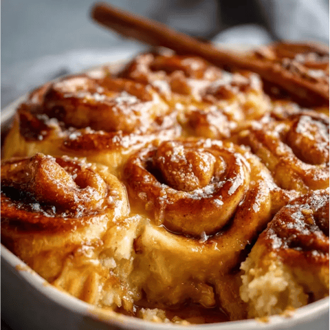 Ein Batch von Rollkuchen in einem Behälter.