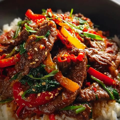 Ein Bild von einer Beilage, die aus Rindfleisch, Zwiebeln, Paprika, Tomaten und Koriander besteht.