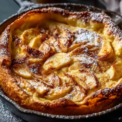Ein Kuchen mit einer Kugelform und einer Schicht aus Apfel und Zucker.