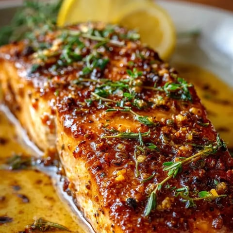 Ein Salmonfilet mit grünen Zutaten wie Thymian und Parsley.